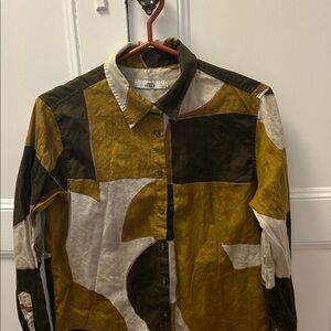 Trendy Multicolor Button Down Shirt